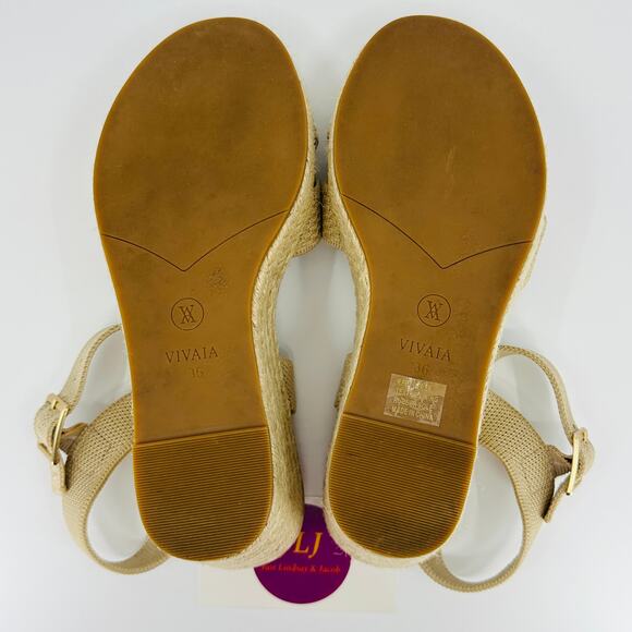 Vivaia Women's Sally Pro Espadrille Wedge Sandals Almond Size 36 EU/ 5.5-6 US - Picture 10 of 11